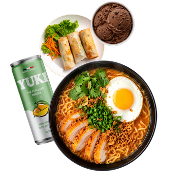 RAMEN Poulet + Side + Boisson + Dessert