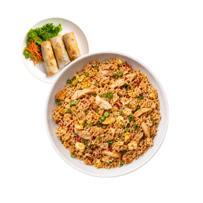 Riz sauté au poulet + Side